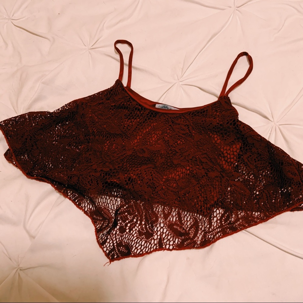 Maroon Crop Top